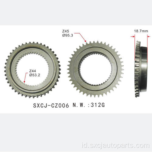 Komponer Kuning Kuning atau Baja Synchronizer Cone yang disesuaikan